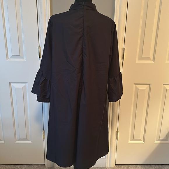 ð€ðŒUNIQUE FLOWER PLUS SIZE DRESS! SWEET BELL SLEEVES! ROOMY!size 1XL NWOT - Picture 5 of 11